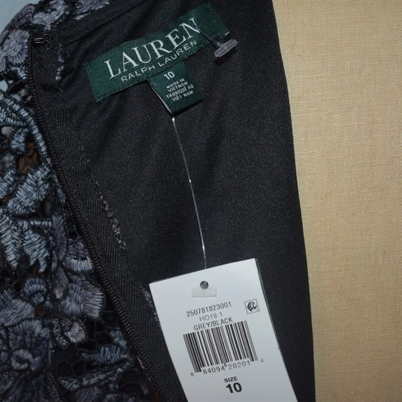 Lauren Ralph Lauren Gray and Black Lace Dress - Picture 6 of 6